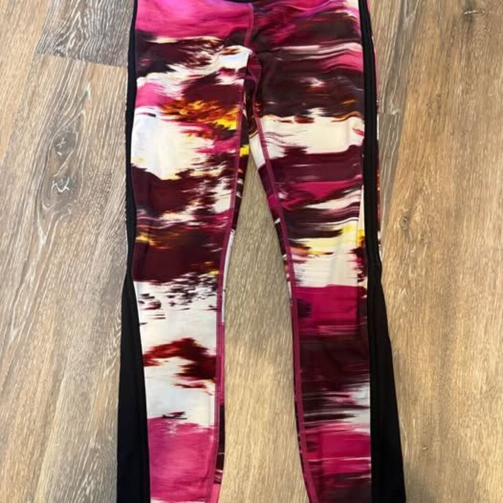 Lululemon Speed Up Tight Pink Abstract Print Leggings Size 4